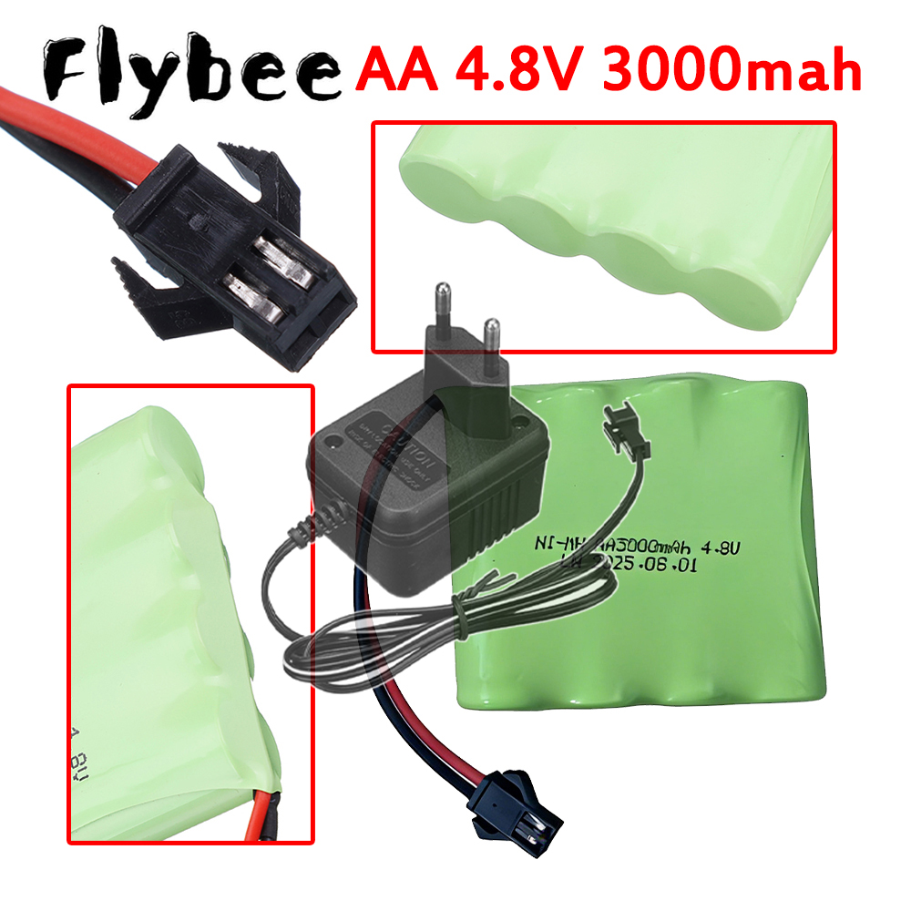 Rechargeable Battery Aa - แบตเตอรี่แบบชาร์จได้ NiMH 4.8V 3000mAh แพ็ค AA