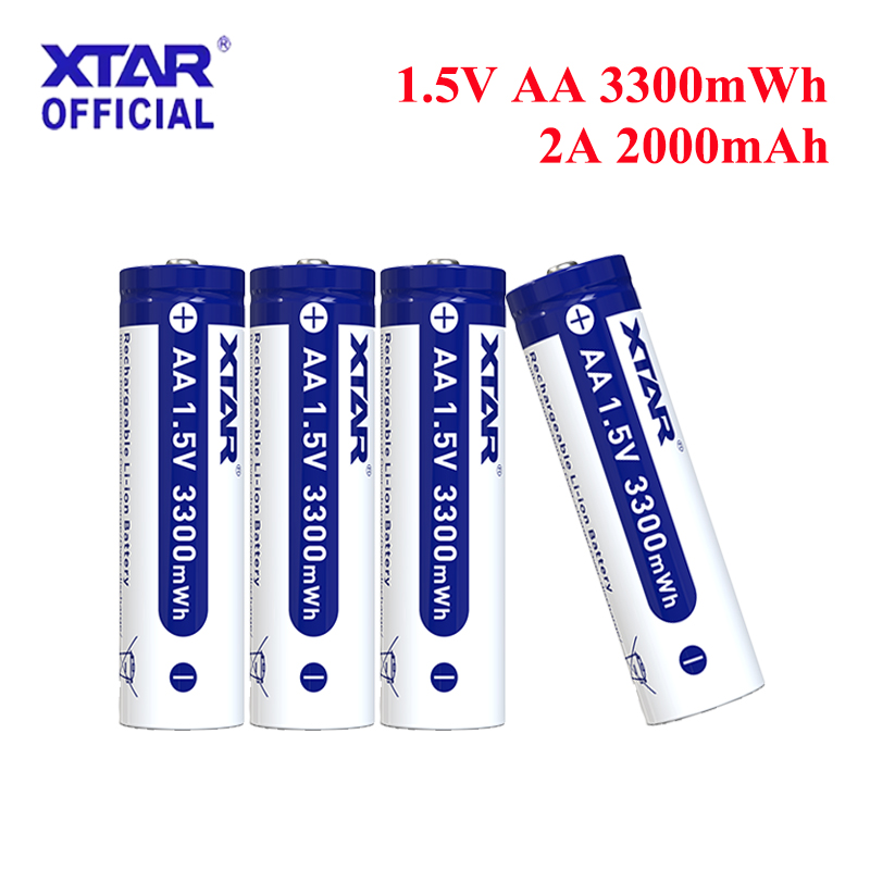 Rechargeable Battery Aa - แบตเตอรี่ลิเธียมแบบชาร์จได้ XTAR 1.5V AA 3300mWh แพ็ค