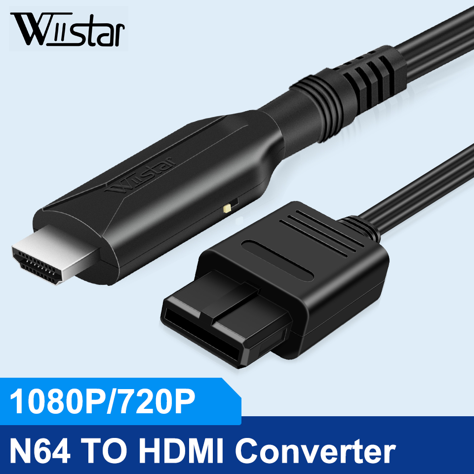 Retro Gaming Cable - N64เป็นอะแดปเตอร์แปลงสายที่เข้ากันได้กับ HDMI สำหรับ nintend 64 &