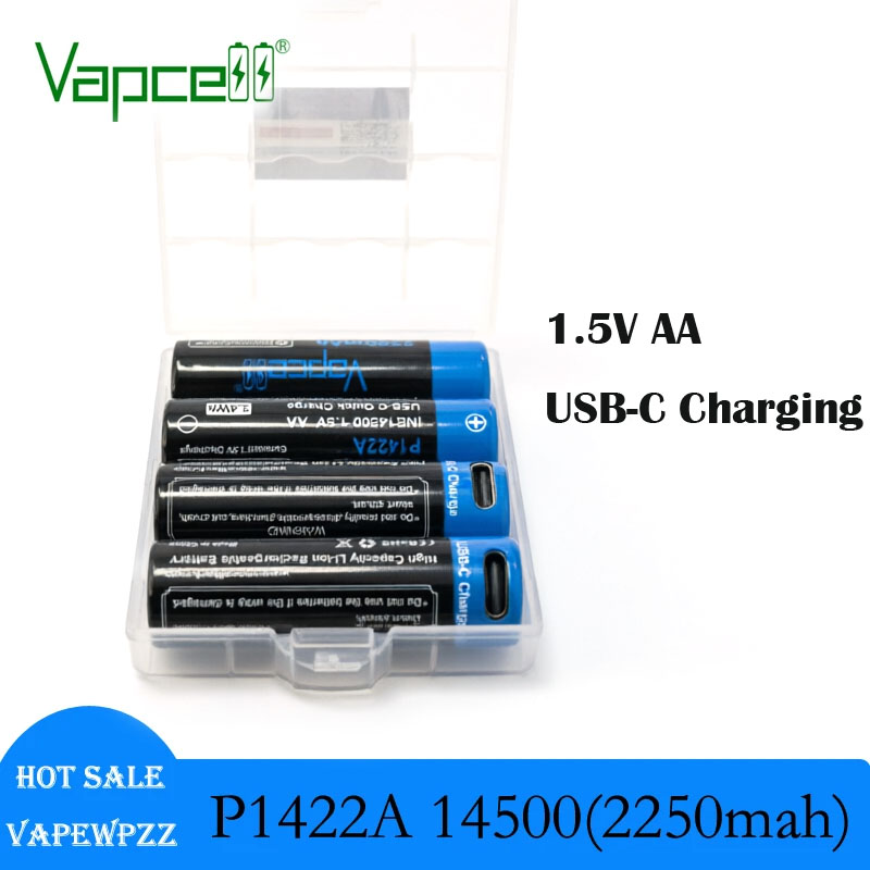 Rechargeable Battery Aa - แบตเตอรี่ชาร์จ USB-C Vapcell P1422A 1.5V AA