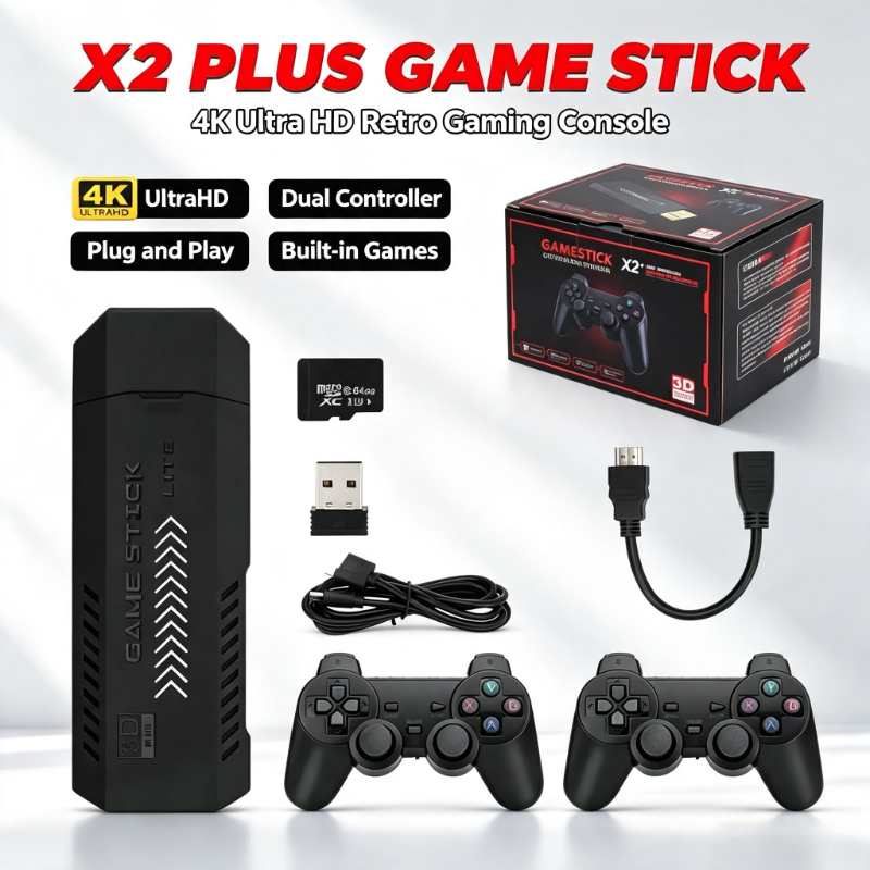 Retro Gaming Game Stick - X2Plus Retro 4K 3D HD เกมสติ๊ก