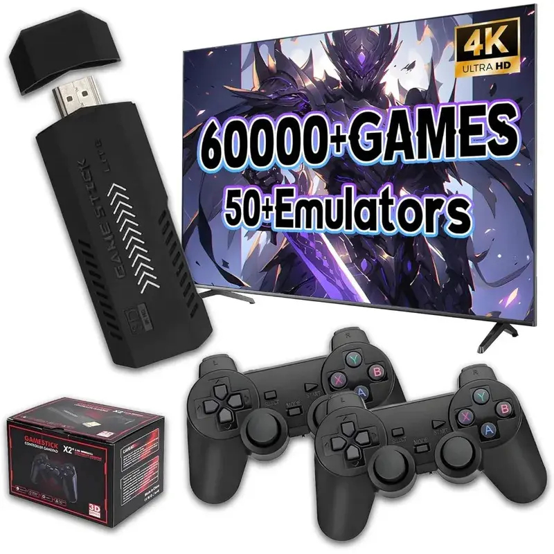 Retro Gaming Game Stick - เครื่องเล่นเกม X2 PLUS Retro 64G 4K