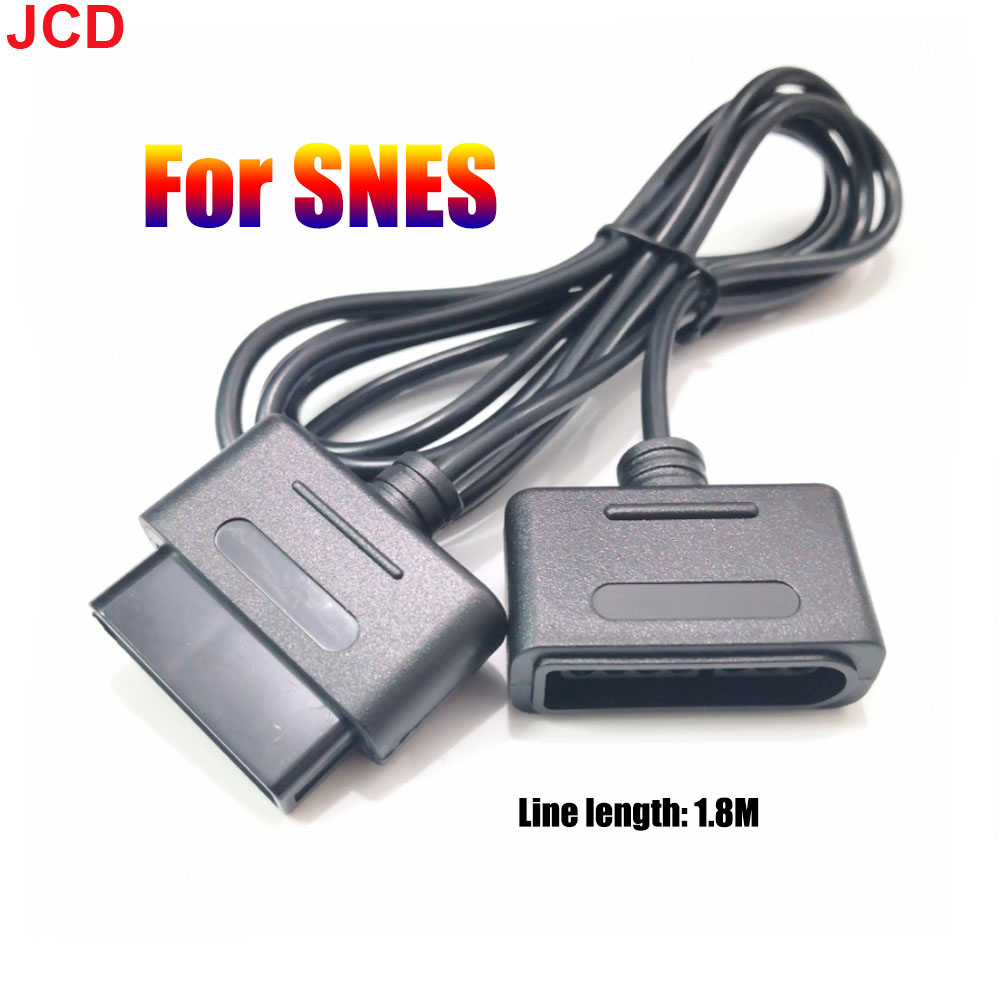 Retro Gaming Cable - JCD 1 ชิ้น 1.8 เมตรเกมคอนโทรลเลอร์สายเคเบิลข้อมูลสําหรับ SNES
