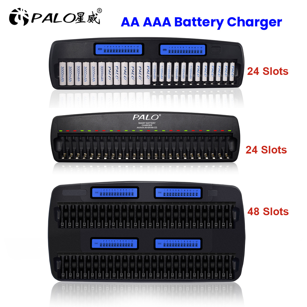 Rechargeable Battery Aa - Palo 24/36/48สล็อต1.2V LCD อัจฉริยะหน้าจอที่ชาร์จแบตเตอรี่ AA AAA