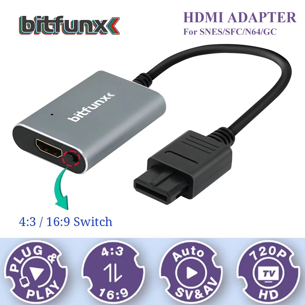 Bitfunx 720P Svideo/AV ไปยังอะ - Retro Gaming Mobile บทวิจารณ์และราคา