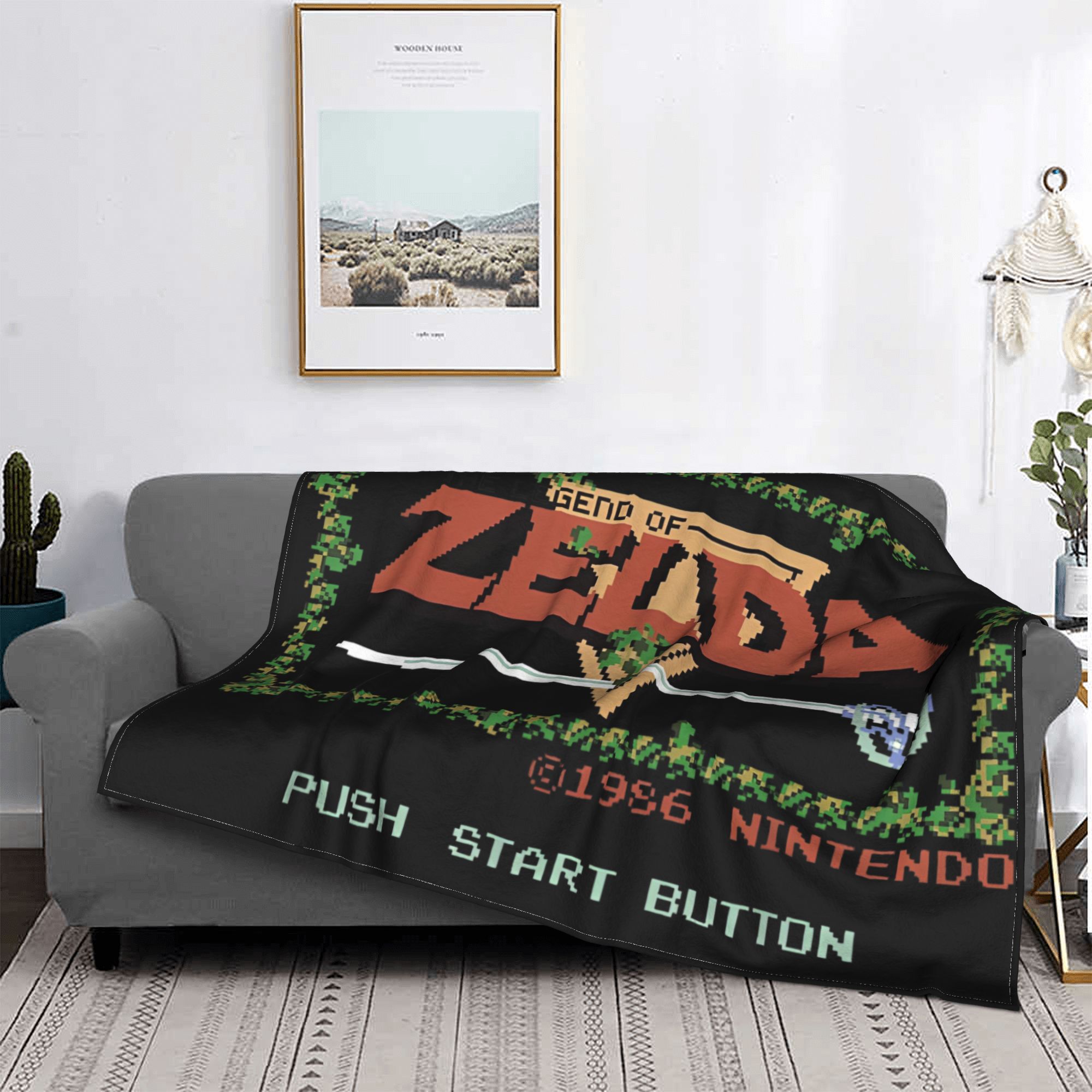 Z-Zelda Legends Flannelผ้าห่มค - Retro Gaming Zelda บทวิจารณ์และราคา