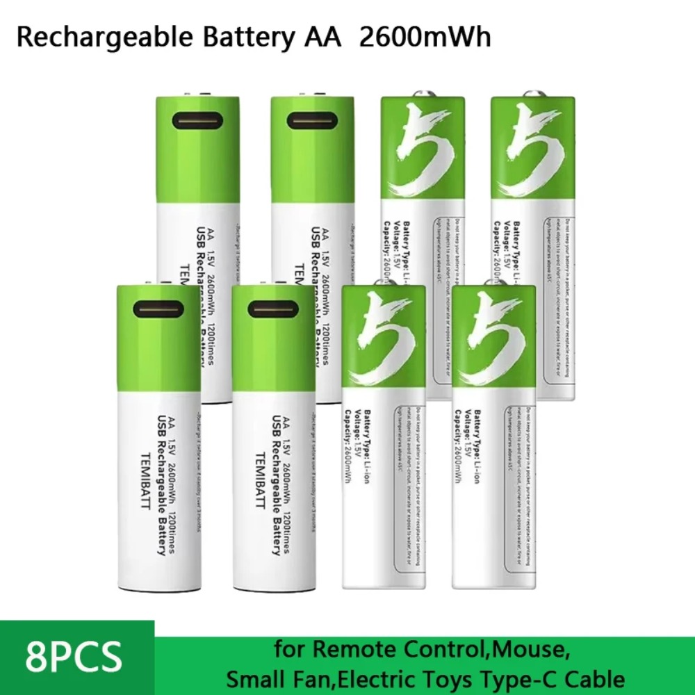 8 ชิ้น 1.5V AA 2600mWh ความจุแ - Rechargeable Battery Aa บทวิจารณ์และราคา