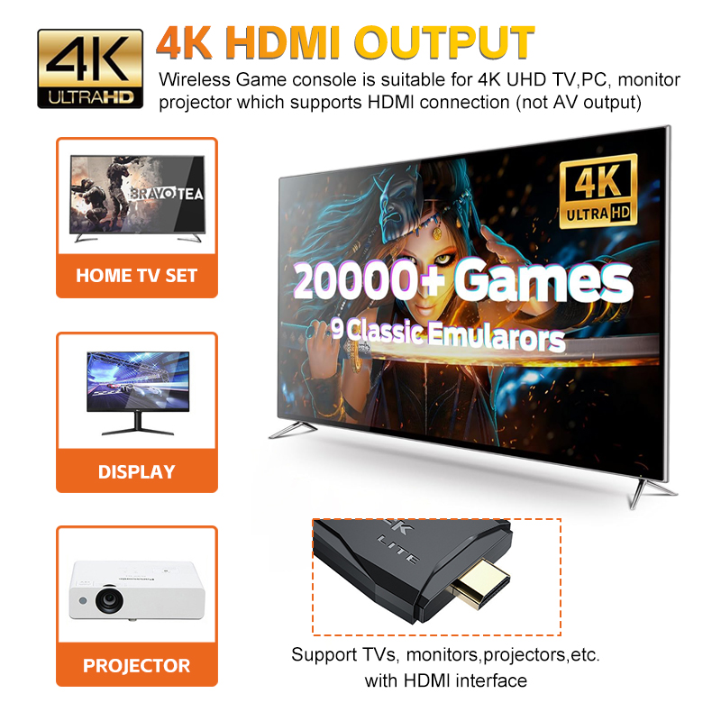 เครื่องเล่นวิดีโอเกม M9 4K พร้ - Retro Gaming Game Stick บทวิจารณ์และราคา
