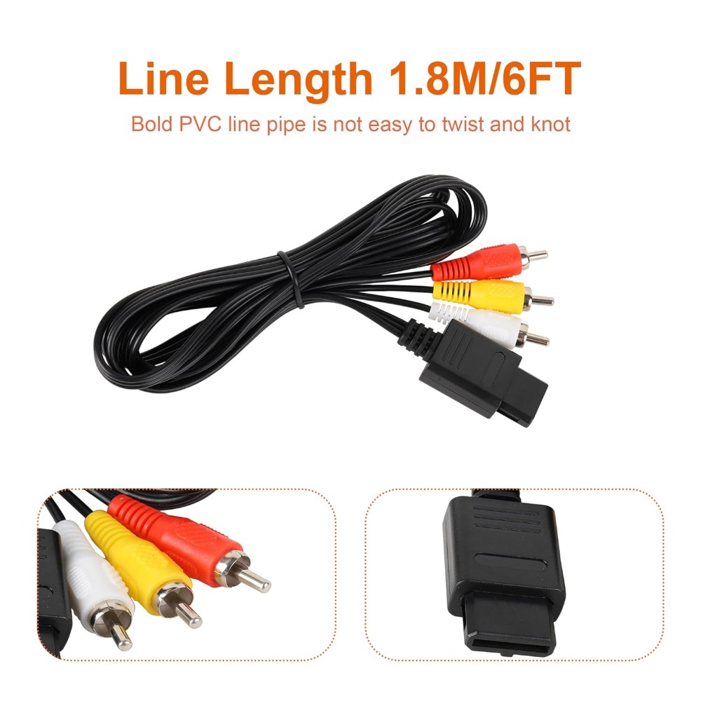 N64 AV/Gamecube/SNES/SFC คุณภา - Retro Gaming Cable บทวิจารณ์และราคา