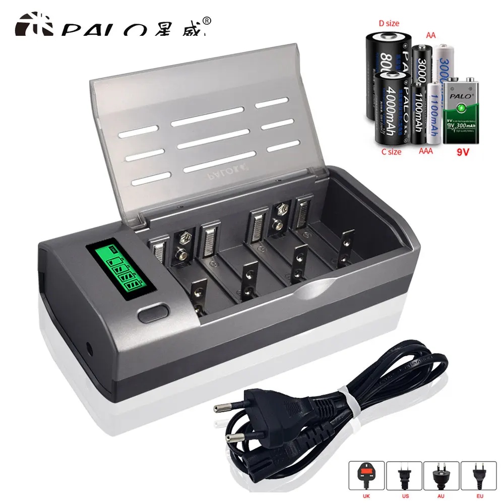 PALO 4 ช่องจอแสดงผล LCD เครื่อ - Rechargeable Battery Aa บทวิจารณ์และราคา