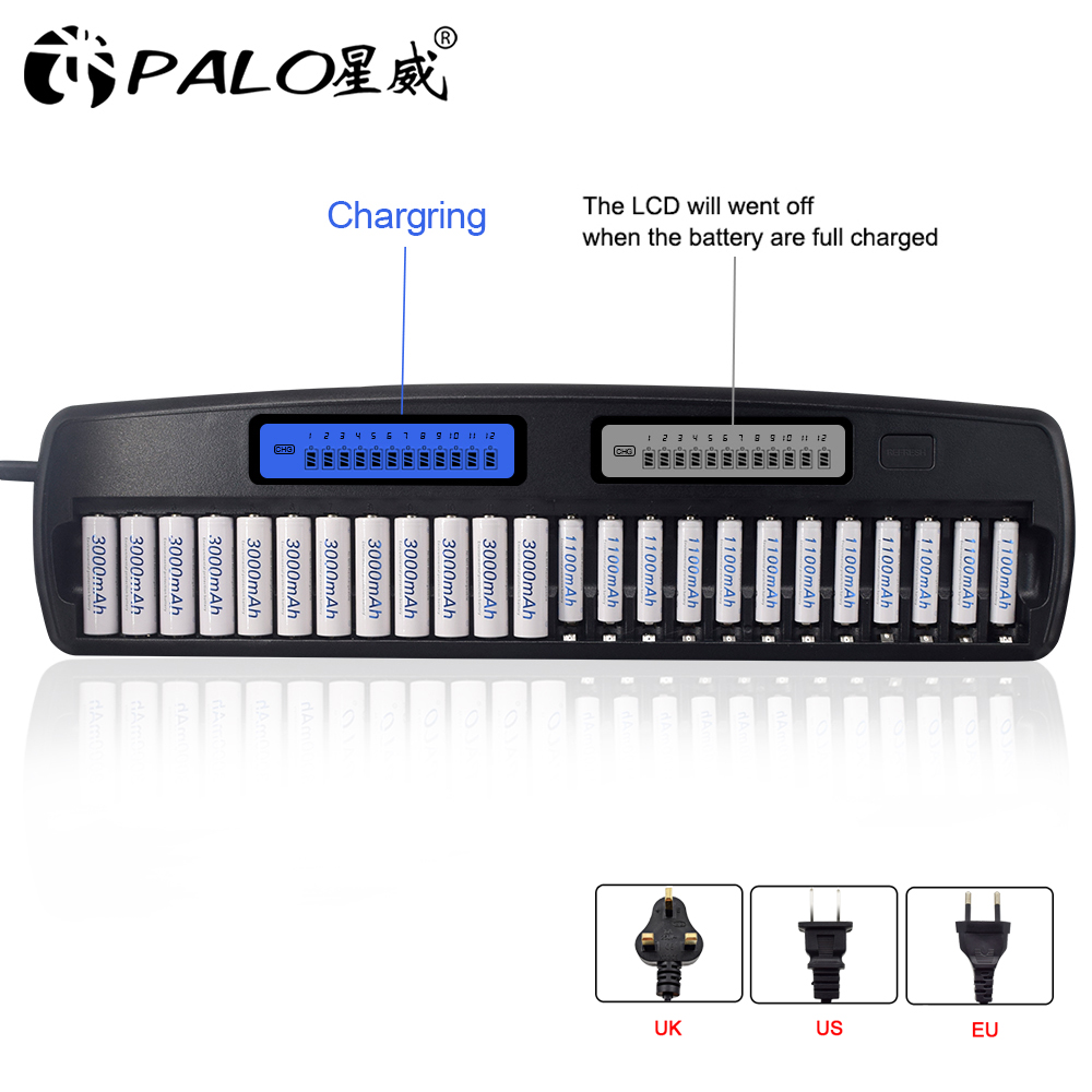 Palo 24/36/48สล็อต1.2V LCD อัจ - Rechargeable Battery Aa บทวิจารณ์และราคา