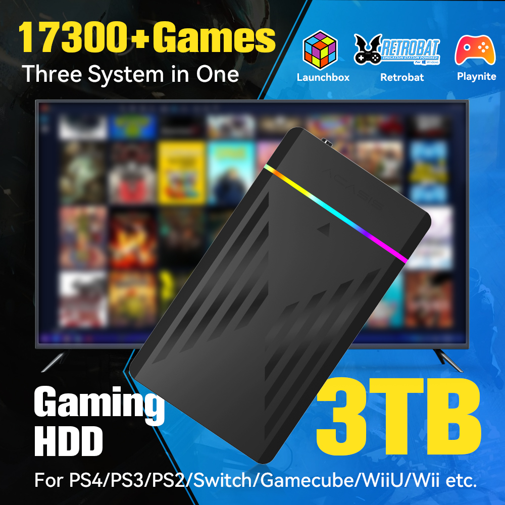 3TB แบบพกพา HDD LaunchBox/Retr - Retro Gaming Mini Pc บทวิจารณ์และราคา